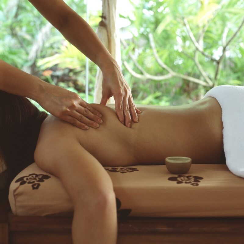 Young woman having a massage
